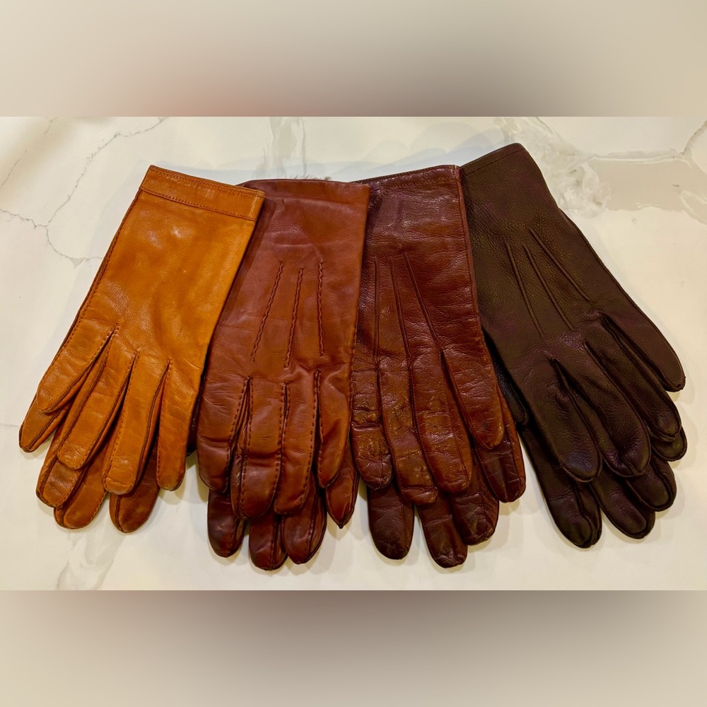 LOT OF DESIGNER MENS LEATHER GLOVES